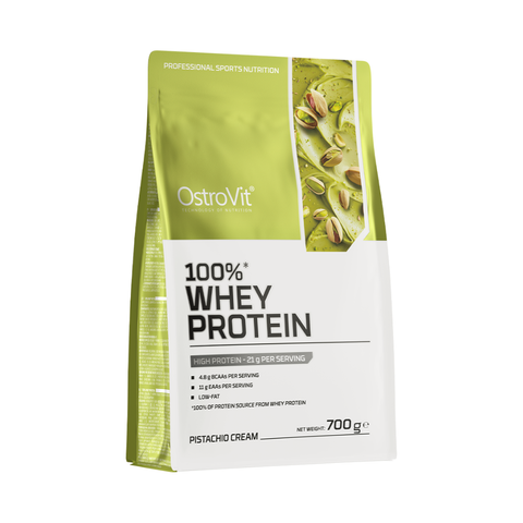 OstroVit 100% whey protein 700g – augstas kvalitātes whey proteīna pulveris pistāciju krēma garšā muskuļu augšanai un atjaunošanai