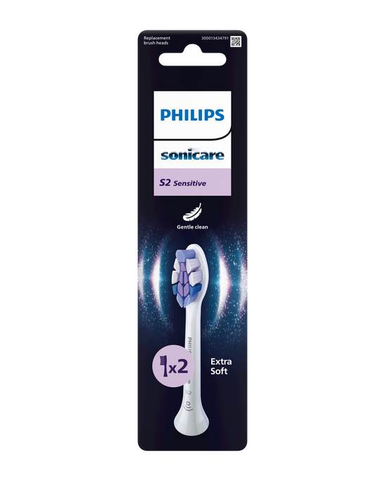 Sonicare Sensitive HX6052/87 elektriskās zobu birstes uzgaļi (2 gab.) — PHILIPS