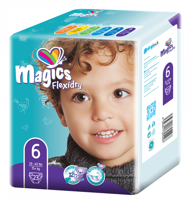 MAGICS Flexidry XL 6 autiņbiksītes (15+ kg), iepakojumā 23 gab.