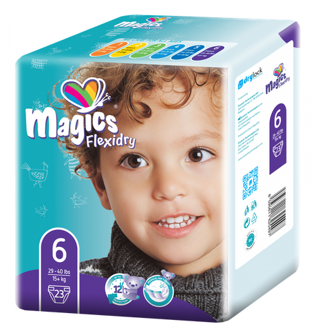 MAGICS Flexidry XL 6 autiņbiksītes (15+ kg), iepakojumā 23 gab.