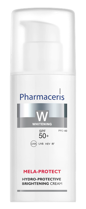 PHARMACERIS W Mela-Protect Spf 50+ sejas hydratējošais balinošais krēms, 50 ml