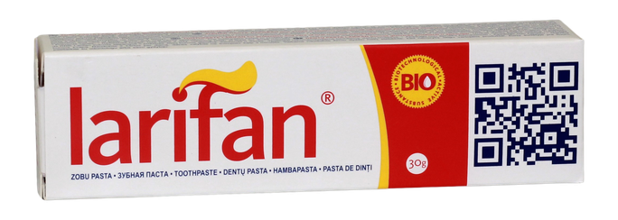 Bio zobu pasta LARIFAN, 30 g