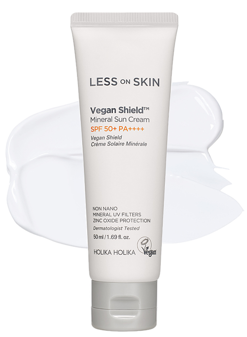 HOLIKA HOLIKA Vegan Shield Mineral SPF50+ Without Nano Formula — saules aizsarglīdzeklis 50 ml