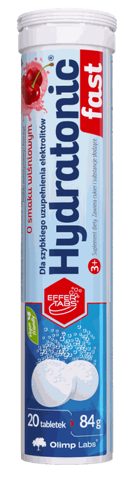 OLIMP LABS Hydratonic Fast 3+ Ķiršu garša, 20 putojošās tabletes