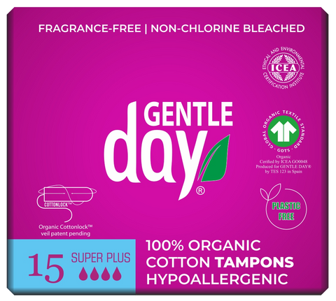 GENTLE DAY Organic Cotton Super Plus tamponi (15 gab.)