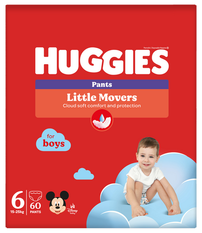 Huggies Pants S6 zēniem, 15-25 kg, ievilkamas biksītes, 60 gab.