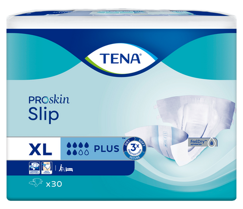 Pieaugušiem paredzētas TENA Slip Plus Extra Large autiņbiksītes — 30 gab.