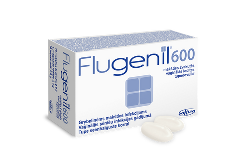 FLUGENIL vaginālās lodītes 600 mg, 10 gab.