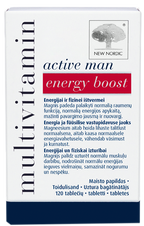 NEW NORDIC Active Man Energy Boost Multivitamīni, 120 tabletes