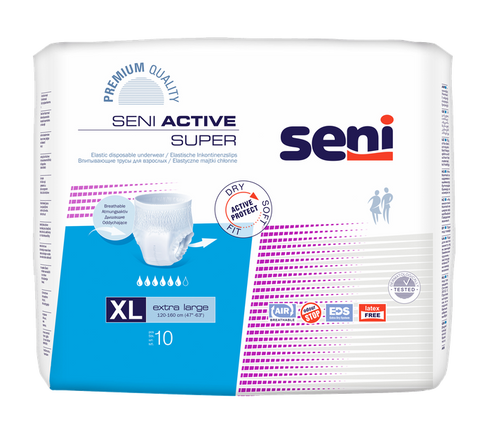 SENI Active Super XL, 10 biksītes urīna nesaturēšanai