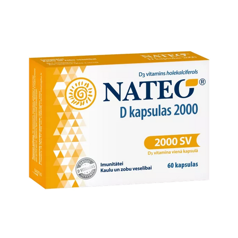NATEO D 2000 SV kapsulas, 60 gab.