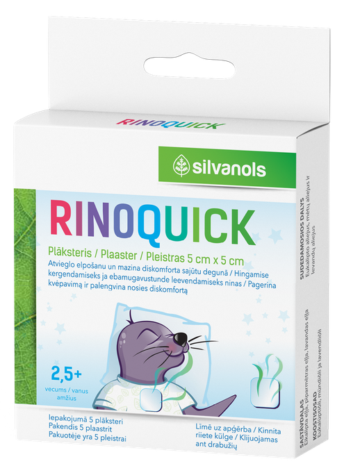 RINOQUICK plāksteri ar aromātu, 5 gab.