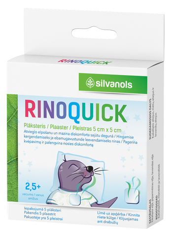 RINOQUICK plāksteri ar aromātu, 5 gab.