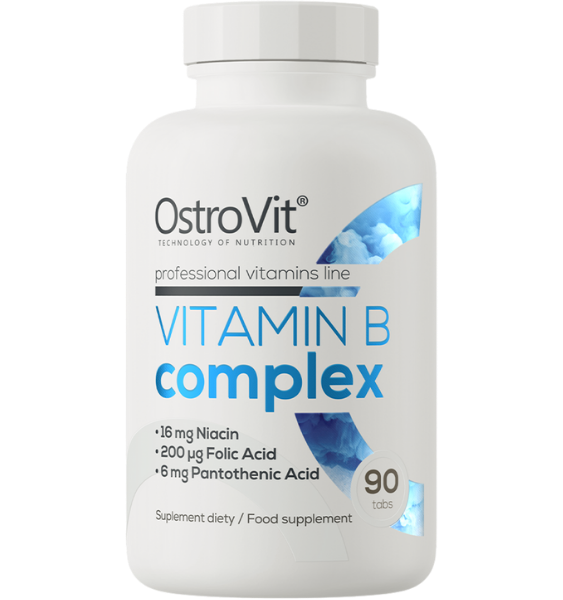 OstroVit Kompleksās B vitamīnu tabletes, 90 gab.