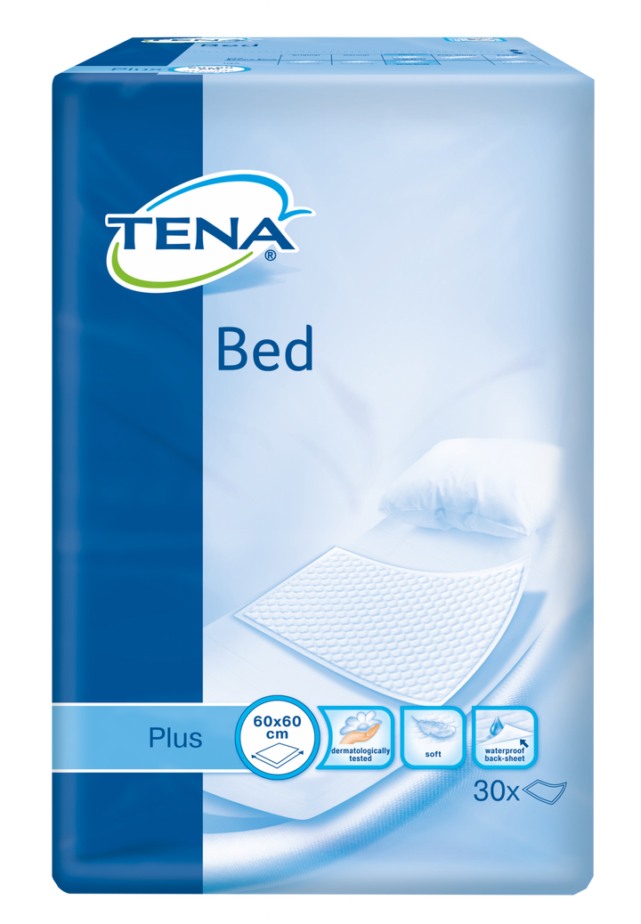 Absorbējošie paladziņi TENA Bed Secure Zone Plus 60 x 60 cm (30 gab.)