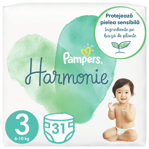 PAMPERS Harmonie 3 autiņbiksītes (6-10 kg), 31 gab.