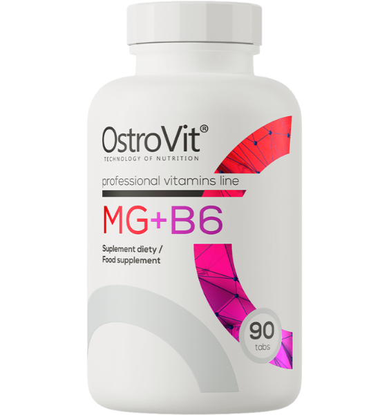OstroVit MG + B6 – 90 tabletes ar magniju un B6 vitamīnu