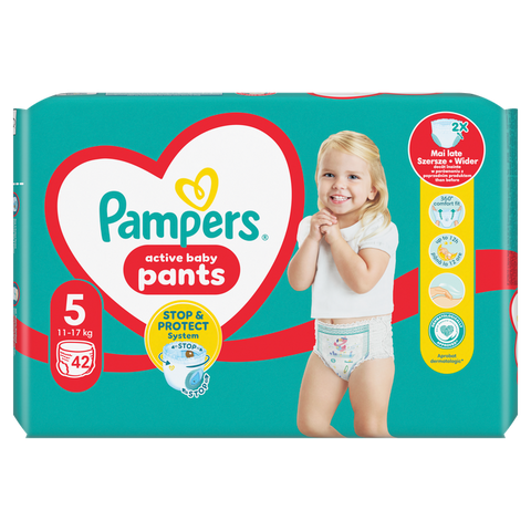 PAMPERS 5. izmērs (11-17 kg) maxi paciņa biksītes - 42 gab.