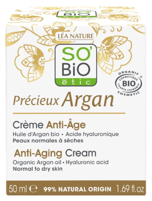 SO BIO ETIC Argan sejas anti-aging krēms, 50 ml