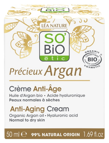 SO BIO ETIC Argan sejas anti-aging krēms, 50 ml