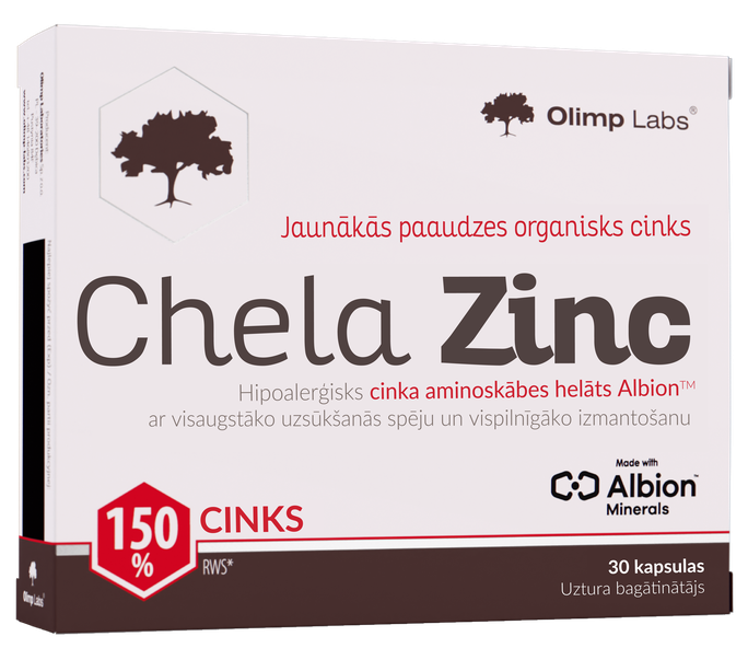 OLIMP LABS Chela - Cinka aminoskābes helāts, 30 kapsulas