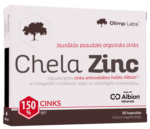 OLIMP LABS Chela - Cinka aminoskābes helāts, 30 kapsulas