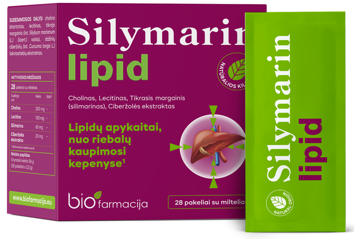 BIOFARMACIJA Silymarin Lipīdu komplekss — 28 paciņas