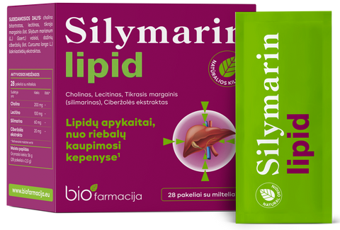BIOFARMACIJA Silymarin Lipīdu komplekss — 28 paciņas