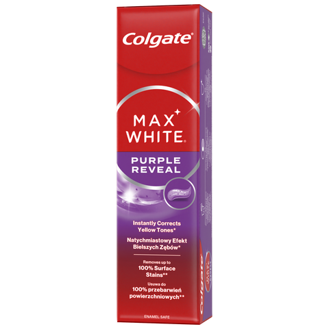 Colgate Max White Purple Reveal – baltinošā zobu pasta, 75 ml