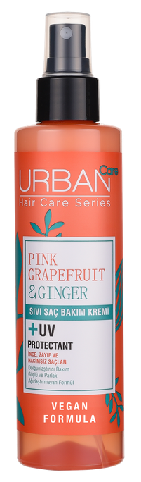 URBAN CARE Ingvera un rozā greipfrūta neizskalojamais matu kondicionieris biezināšanai, 200 ml