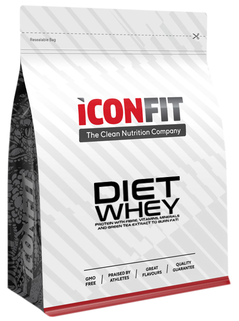 Strawberry ICONFIT Diet Whey – 1000 g proteīna pulveris