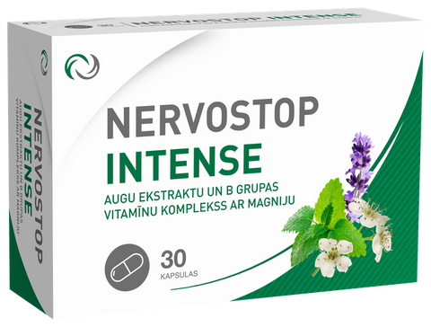 JONAX Nervostop Intense, 30 kapsulu iepakojums