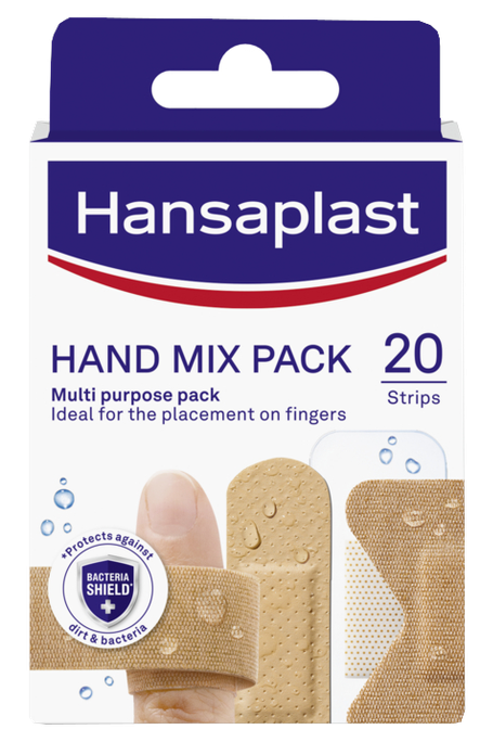 HANSAPLAST Hand Mix – 20 plāksteri rokas brūcēm