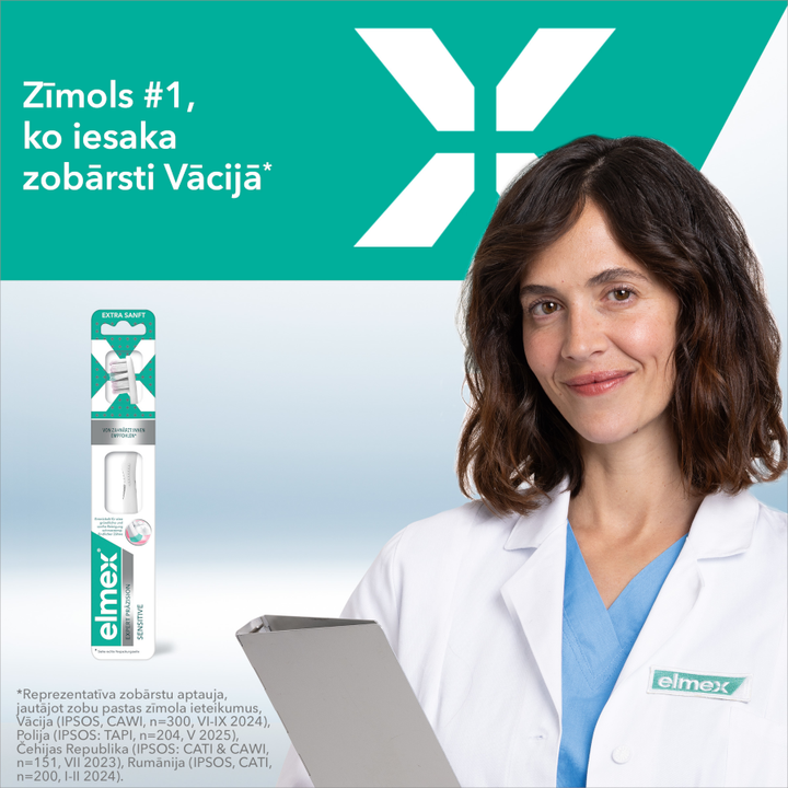 ELMEX Expert Precision Sensitive manuālā zobu suka jutīgiem zobiem, 1 gab.