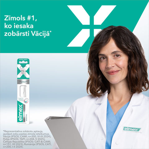 ELMEX Expert Precision Sensitive manuālā zobu suka jutīgiem zobiem, 1 gab.