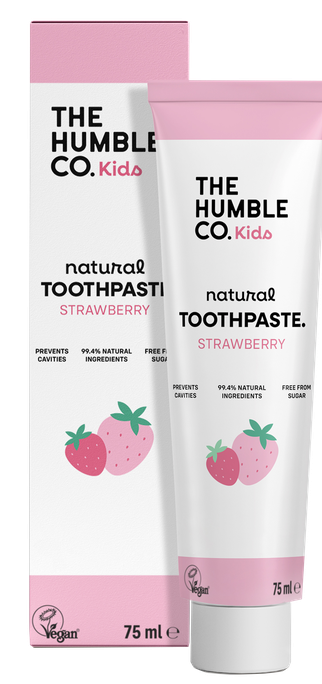 HUMBLE Bērniem paredzēta zobu pasta ar zemenēm, 75 ml