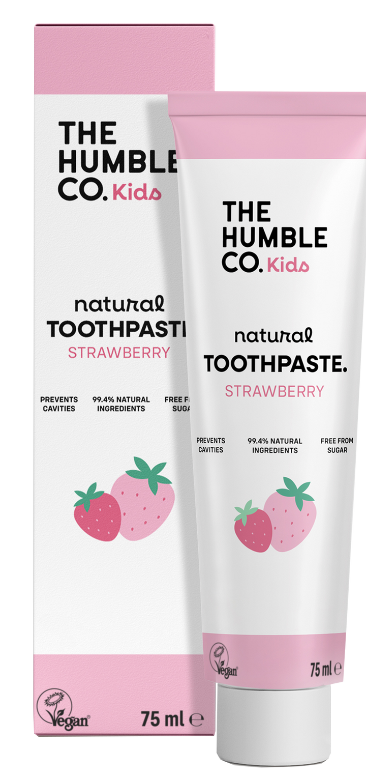 HUMBLE Bērniem paredzēta zobu pasta ar zemenēm, 75 ml