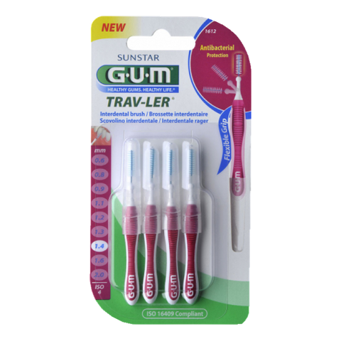 GUM Trav-Ler® starpzobu birstīte 1,4 mm - 6 gab.