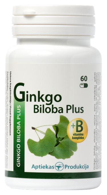 Ginkgo Biloba Plus - 60 kapsulas, Aptiekas Ražojums