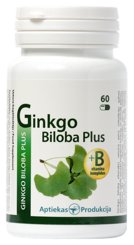 Ginkgo Biloba Plus - 60 kapsulas, Aptiekas Ražojums
