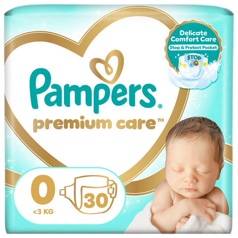 PAMPERS Premium Care autiņbiksītes 0 <3 kg (30 gab.)