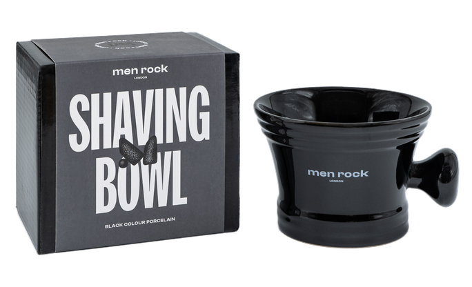 MEN ROCK Black Skūšanās Bļoda no Porcelāna, 1 gab.