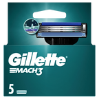 Gillette Mach3 skuvekļa kasetnes (5 gab.) — maināmās pievienojumā