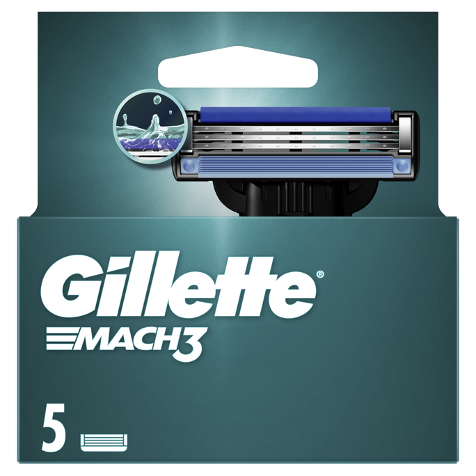 Gillette Mach3 skuvekļa kasetnes (5 gab.) — maināmās pievienojumā