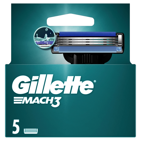 Gillette Mach3 skuvekļa kasetnes (5 gab.) — maināmās pievienojumā