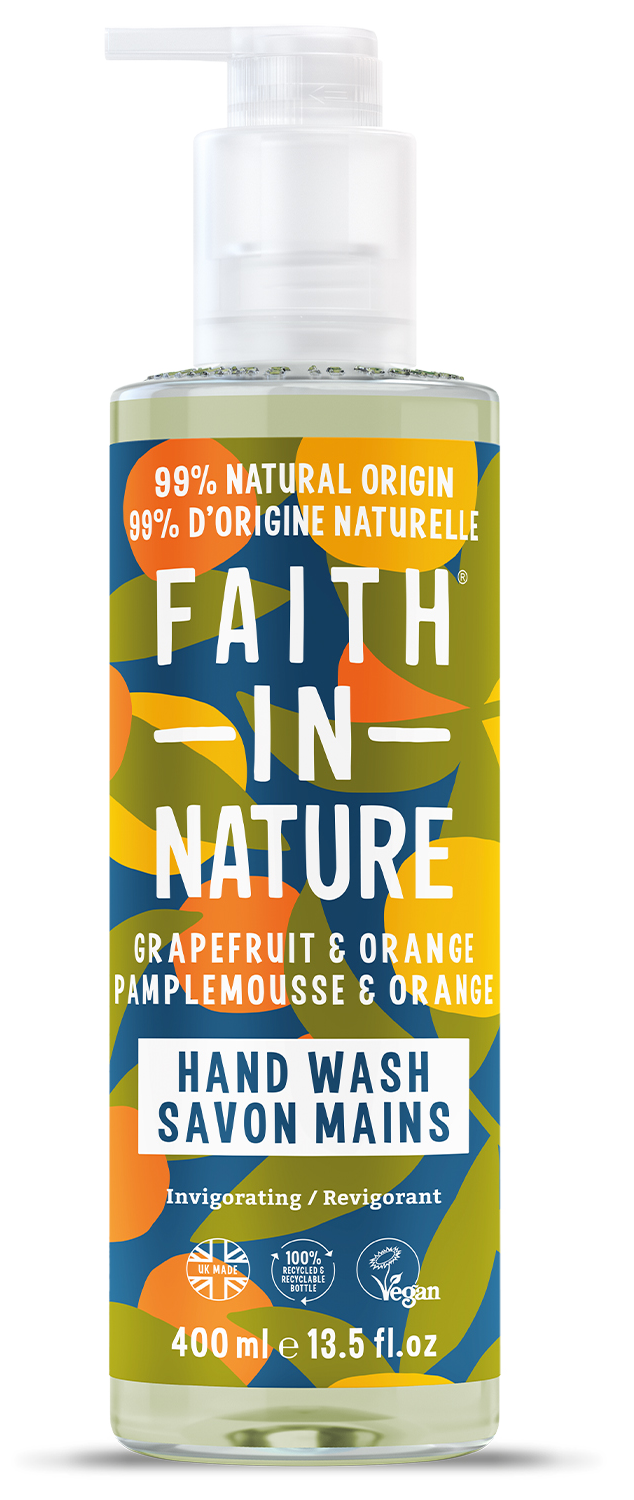 Greipfrūtu un saldo apelsīnu šķidrās ziepes FAITH IN NATURE, 400 ml