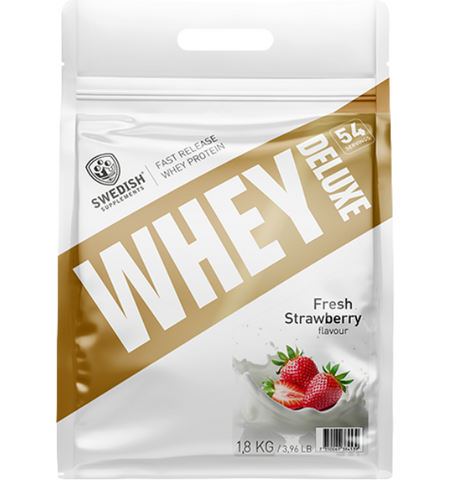 SWEDISH SUPPLEMENTS Whey Deluxe Fresh Strawberry pulveris 1800 g