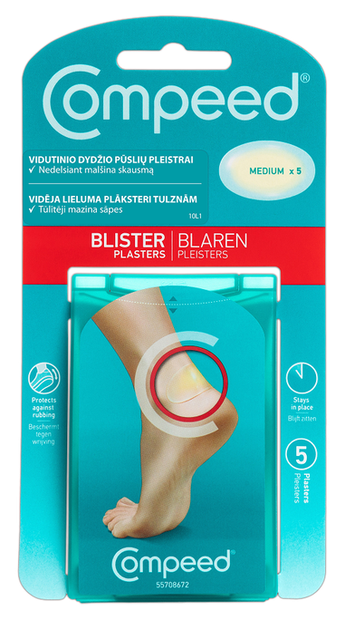 COMPEED Vidēja Izmēra plāksteri tulznām — 5 gab. komplekts