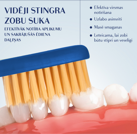 ROYAL DENTA Gold zobu birste vidējas cietības, 4 gab.