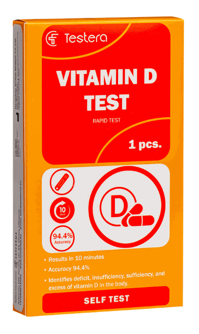 D vitamīna līmeņa diagnostikas tests TESTERA, 1 vienība
